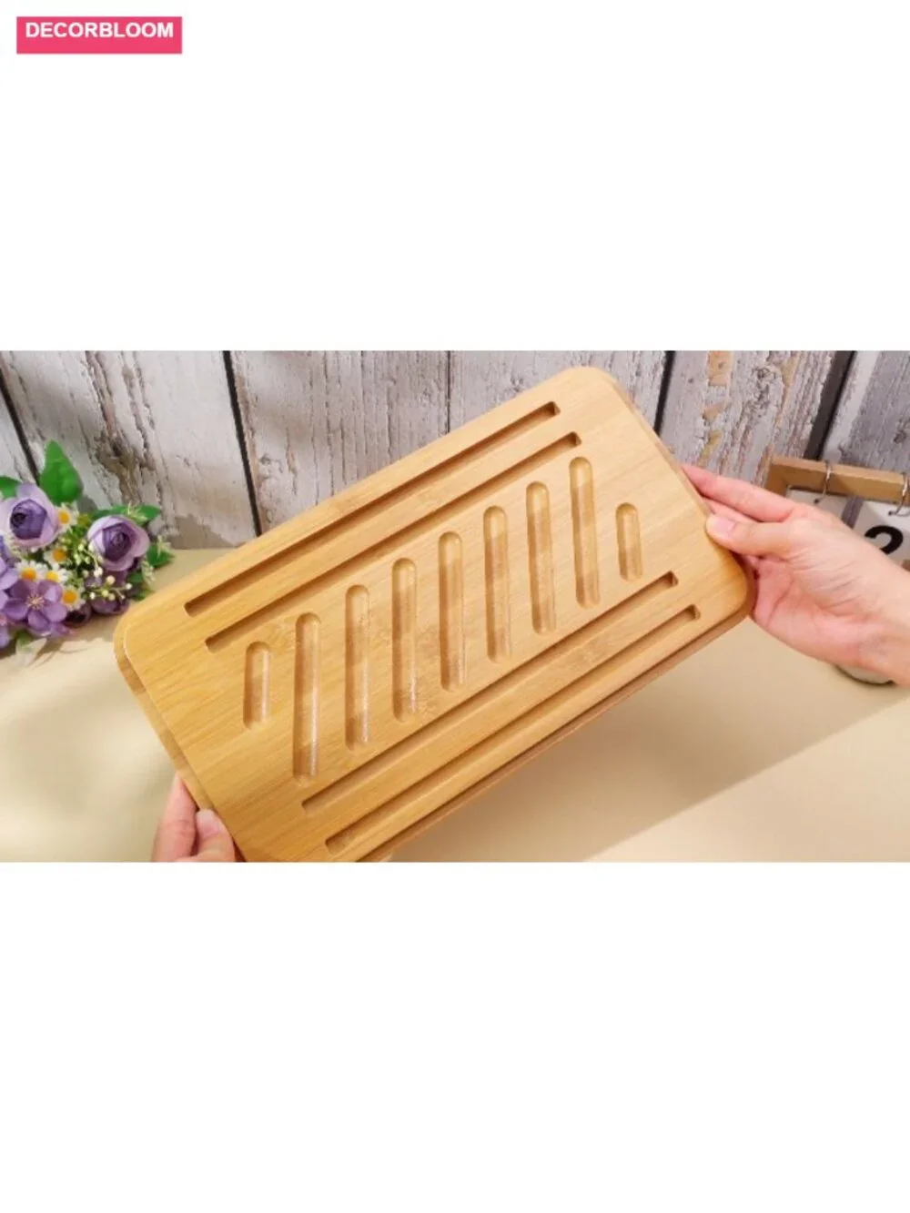 Bread Box with Slicer, 3-in-1 Storage with Bamboo Lid, Multifunction Kitchen